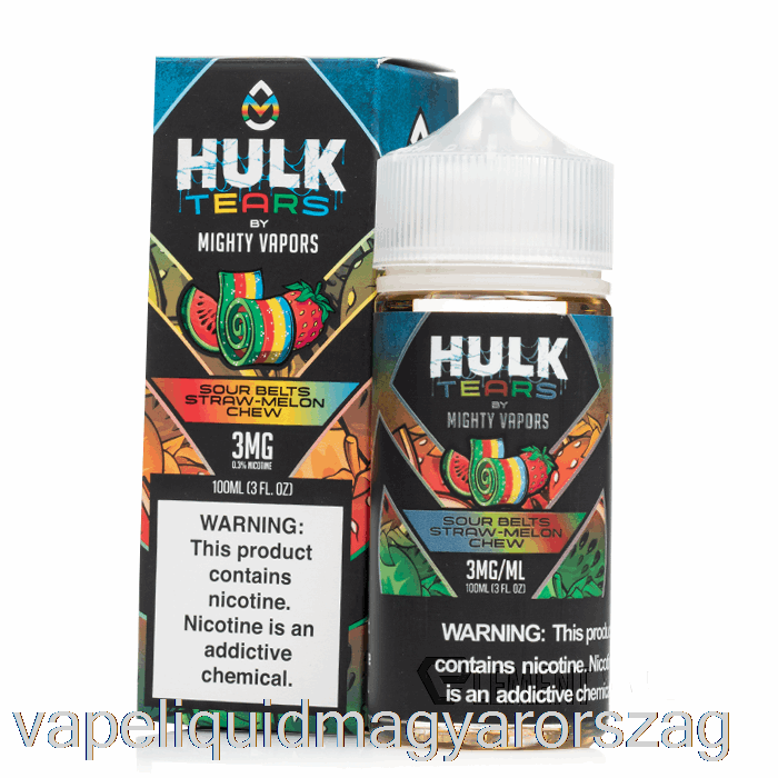 Savanyú övek Szalma Dinnye Rágó - Hulk Könnyek - 100ml 0mg Vape Toll